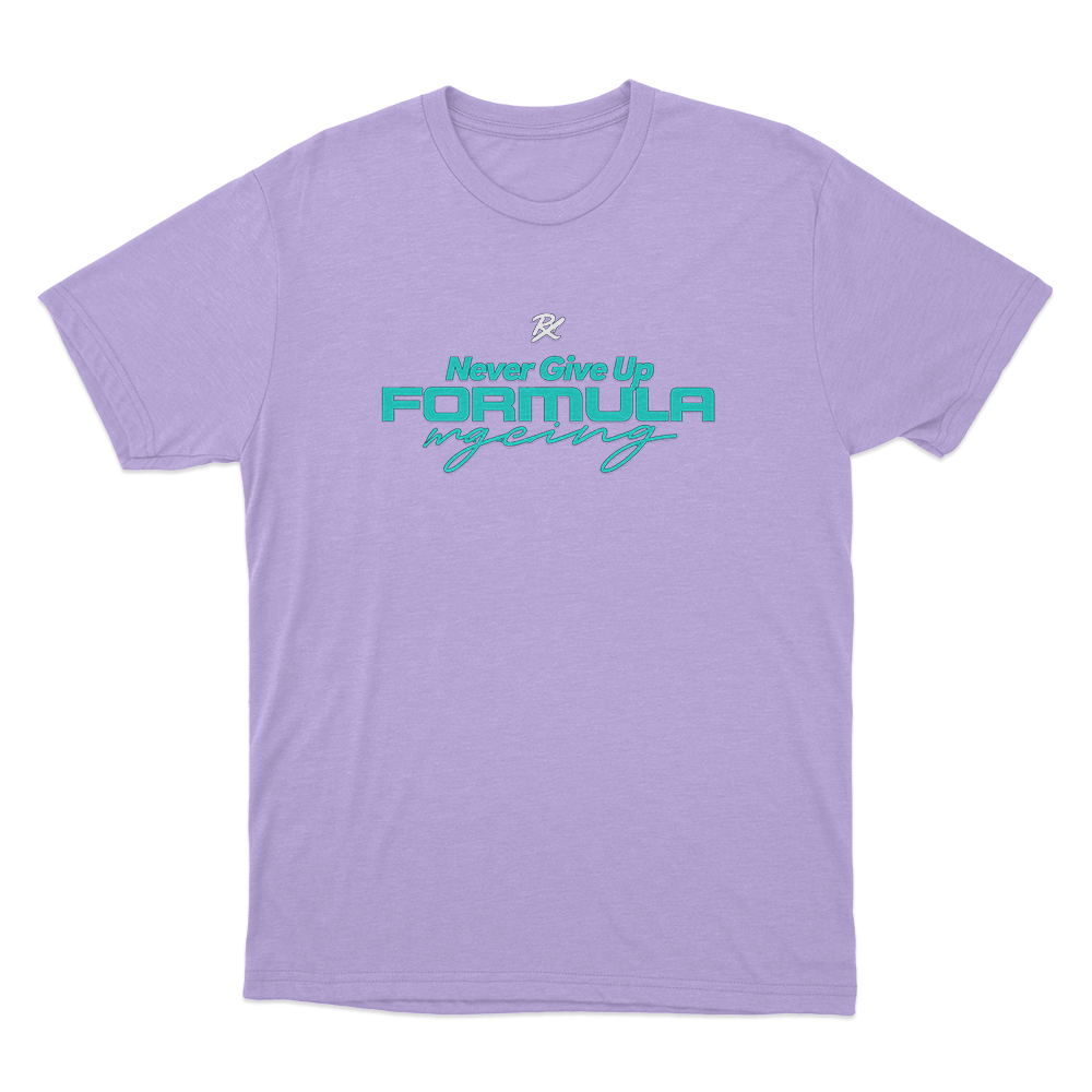 PRX Never Give Up Formula Racing Unisex T Shirt Purple PRX Never Give Up Formula Racing Unisex T Shirt Purple
