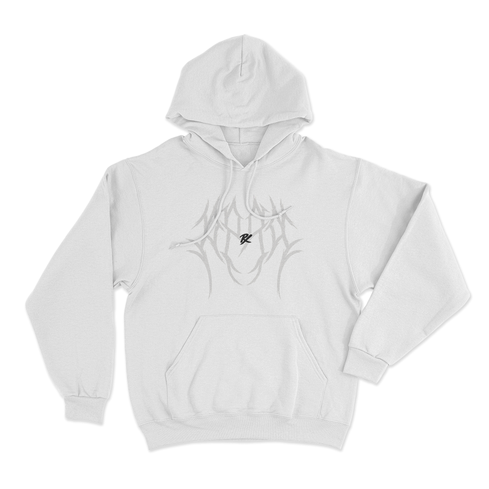 PRX Thorn Metal Emblem Unisex Hoodie White PRX Thorn Metal Emblem Unisex Hoodie White