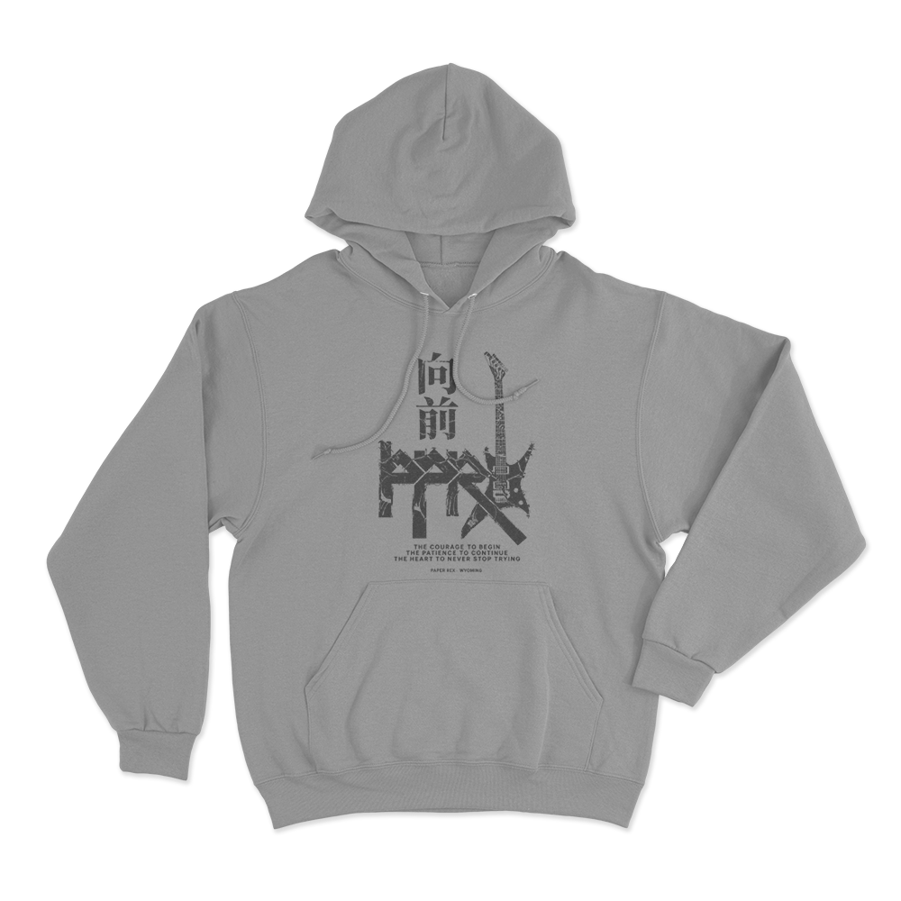 Paper Rex Forward Guitar Graphic Unisex Hoodie Grey Paper Rex Forward Guitar Graphic Unisex Hoodie Grey