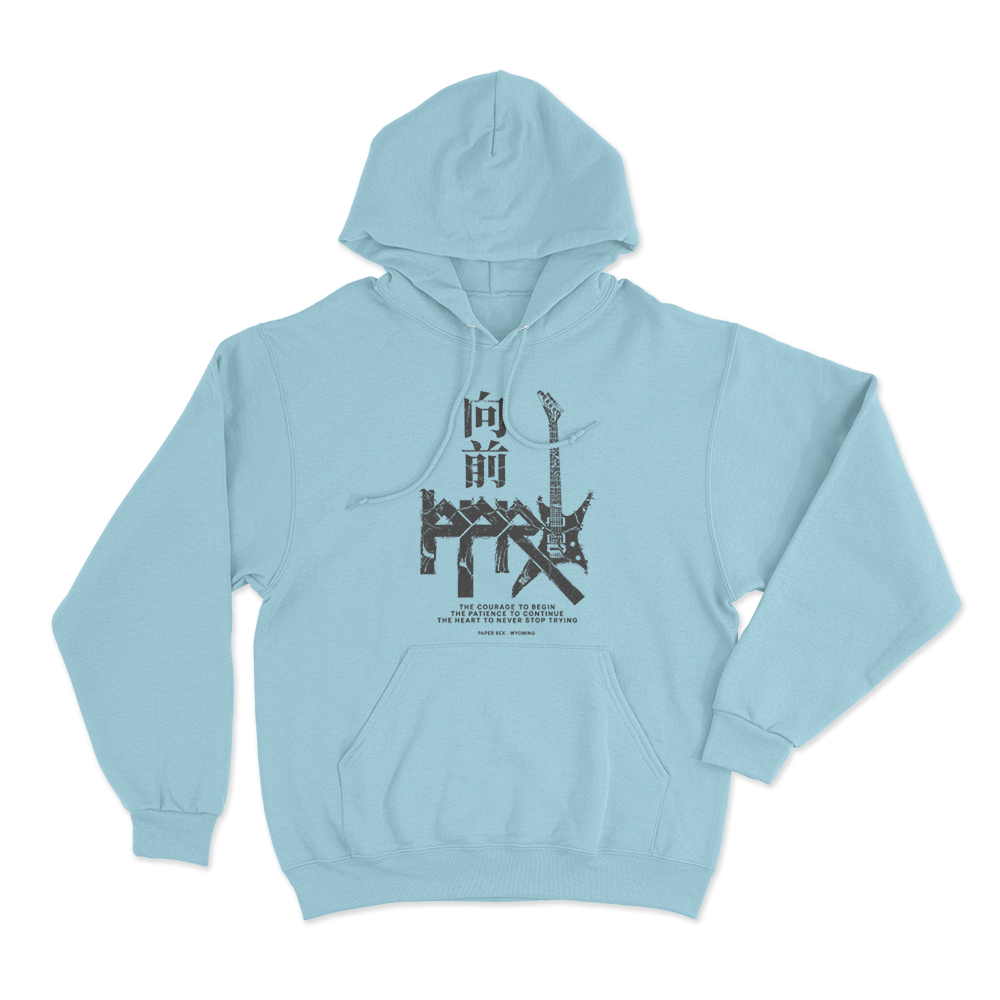 Paper Rex Forward Guitar Graphic Unisex Hoodie Sky Blue Paper Rex Forward Guitar Graphic Unisex Hoodie Sky Blue