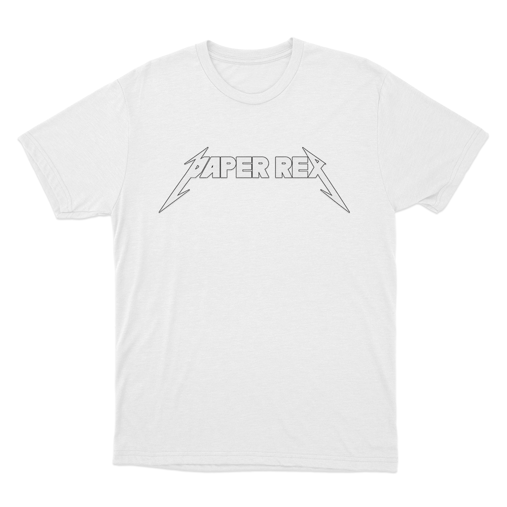 Paper Rex Metal Logo Unisex T Shirt White Paper Rex Metal Logo Unisex T Shirt White