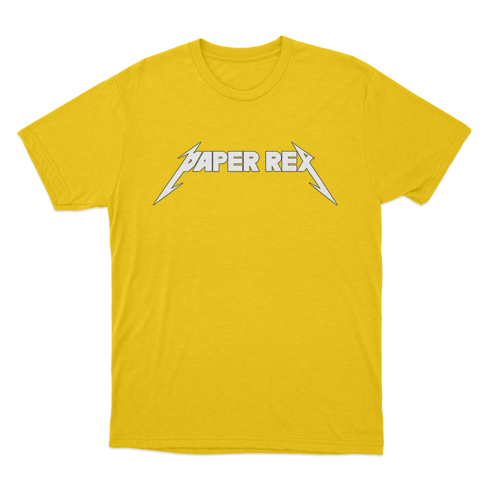 Paper Rex Metal Logo Unisex T Shirt Yellow Paper Rex Metal Logo Unisex T Shirt Yellow